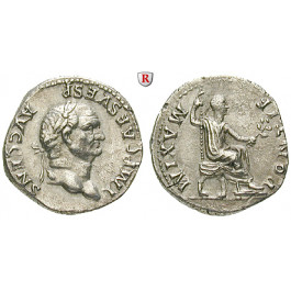 Römische Kaiserzeit, Vespasianus, Denar 73, vz