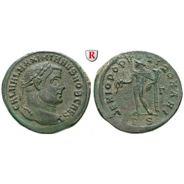 Römische Kaiserzeit, Galerius, Follis 302-303, ss-vz