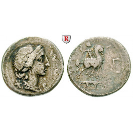 Römische Republik, Man. Aemilius Lepidus, Denar 114-113 v.Chr., f.ss