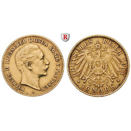 Deutsches Kaiserreich, Preussen, Wilhelm II., 10 Mark 1904, A, ss, J. 251