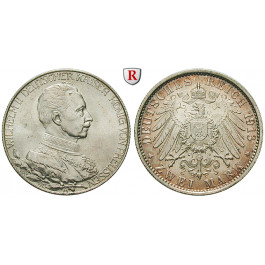 Deutsches Kaiserreich, Preussen, Wilhelm II., 2 Mark 1913, Regierungsjubiläum, A, st, J. 111
