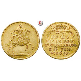 Sachsen, Albertinische Linie, Friedrich August I., Dukat 1697, f.vz