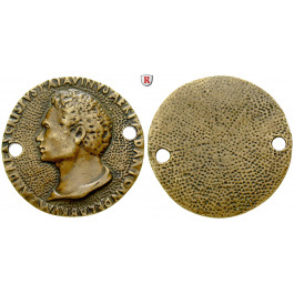 Personenmedaillen, Briosco, Andrea - Italienischer Bildhauer, Einseitige Bronzemedaille, ss