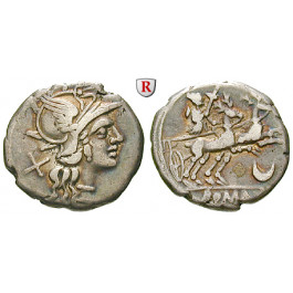 Römische Republik, Anonym, Denar 143 v.Chr., ss