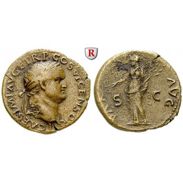 Römische Kaiserzeit, Titus, Caesar, Dupondius 77-78, ss