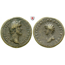 Römische Kaiserzeit, Antoninus Pius, Sesterz 140-144, ss