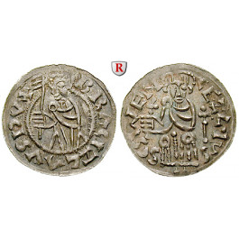 Böhmen, Königreich, Bretislav I., Denar 1037-1050, vz-st