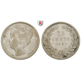 Niederlande, Königreich, Wilhelmina I., 25 Cents 1904, s