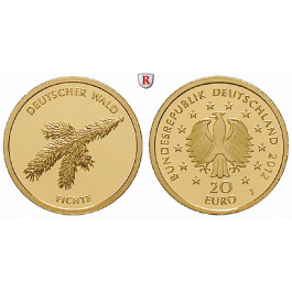 Bundesrepublik Deutschland, 20 Euro 2012, nach unserer Wahl, A-J, 3,89 g fein, st