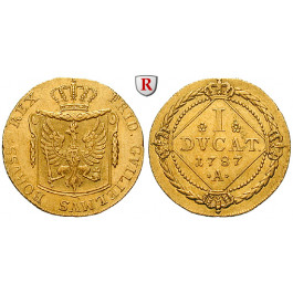 Brandenburg-Preussen, Königreich Preussen, Friedrich Wilhelm II., Dukat 1787, ss-vz