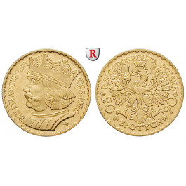 Polen, 2. Republik, 20 Zlotych 1925, 5,81 g fein, vz/vz-st