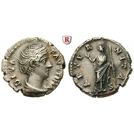 Römische Kaiserzeit, Faustina I., Frau des Antoninus Pius, Denar nach 141, ss-vz