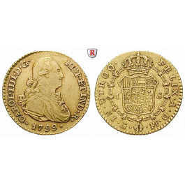Spanien, Carlos IV., Escudo 1799, 2,97 g fein, ss+