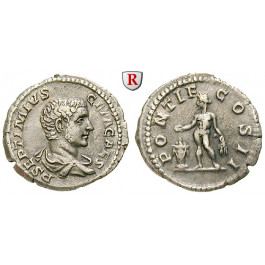 Römische Kaiserzeit, Geta, Caesar, Denar 209, ss
