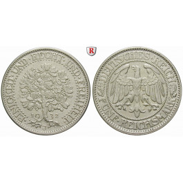 Weimarer Republik, 5 Reichsmark 1932, Eichbaum, J, vz, J. 331