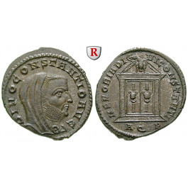 Römische Kaiserzeit, Constantius I., Follis 307-308, vz/vz+