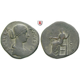 Römische Kaiserzeit, Lucilla, Frau des Lucius Verus, Sesterz 164-169, f.ss