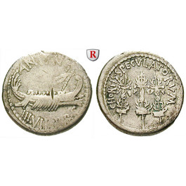 Römische Republik, Marcus Antonius, Denar 32-31 v.Chr., ss