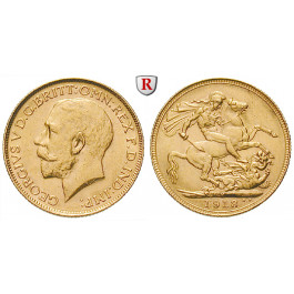 Australien, Georg V., Sovereign 1918, 7,32 g fein, vz+