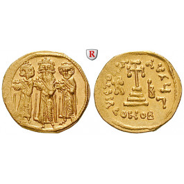 Byzanz, Heraclius, Heraclius Constantinus und Heraclonas, Solidus 636-637, vz-st