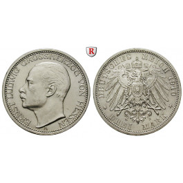 Deutsches Kaiserreich, Hessen, Ernst Ludwig, 3 Mark 1910, A, ss-vz/vz, J. 76