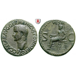 Römische Kaiserzeit, Caligula, As 37-38, ss+/ss-vz