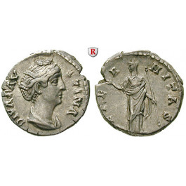 Römische Kaiserzeit, Faustina I., Frau des Antoninus Pius, Denar nach 141, ss+