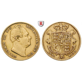 Grossbritannien, William IV., Sovereign 1832, 7,32 g fein, ss