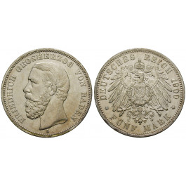 Deutsches Kaiserreich, Baden, Friedrich I., 5 Mark 1900, G, ss-vz, J. 29