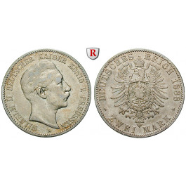 Deutsches Kaiserreich, Preussen, Wilhelm II., 2 Mark 1888, A, ss, J. 100