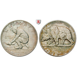 USA, 1/2 Dollar 1925, 11,25 g fein, f.st