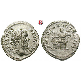 Römische Kaiserzeit, Septimius Severus, Denar 209, vz/ss+