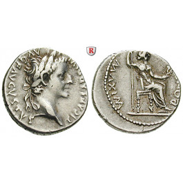 Römische Kaiserzeit, Tiberius, Denar 14-37, ss/ss+