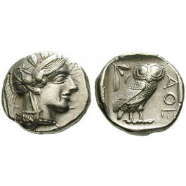 Attika, Athen, Tetradrachme 454-404 v.Chr., ss-vz