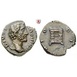 Römische Kaiserzeit, Antoninus Pius, Denar nach 161, f.vz