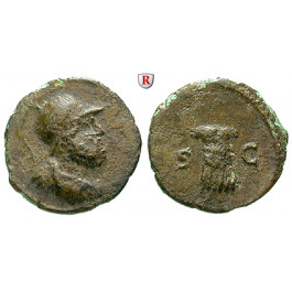 Römische Kaiserzeit, Anonyme Ausgaben, Domitian bis Antoninus Pius, Quadrans 84-85, f.ss/ss