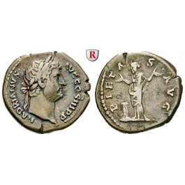 Römische Kaiserzeit, Hadrianus, Denar 134-138, ss