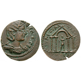 Römische Provinzialprägungen, Lydien, Saitta, Salonina, Frau des Gallienus, Bronze, ss-vz