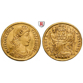 Römische Kaiserzeit, Constantius II., Solidus 347355, ss