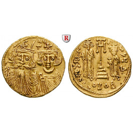 Byzanz, Constans II. und Constantinus IV., Solidus 661-663, ss-vz