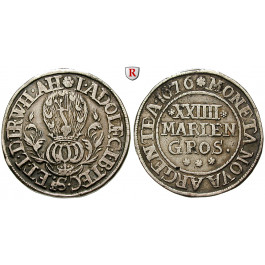 Bentheim-Tecklenburg-Rheda, Grafschaft, Johann Adolph, 24 Mariengroschen 1676, ss