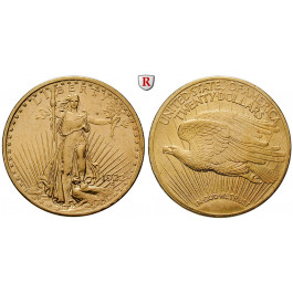 USA, 20 Dollars 1922, 30,09 g fein, vz+