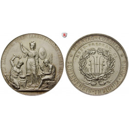 Norwegen, Oskar II., Silbermedaille 1891, f.st