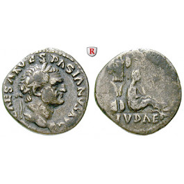 Römische Kaiserzeit, Vespasianus, Denar 69-71, ss