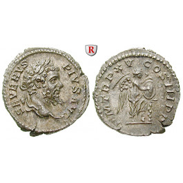 Römische Kaiserzeit, Septimius Severus, Denar 207, f.vz