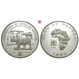 Uganda, 10000 Shillings 1993, 999,0 g fein, PP