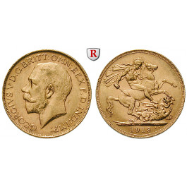 Australien, George V., Sovereign 1911-1931, 7,32 g fein, ss-vz