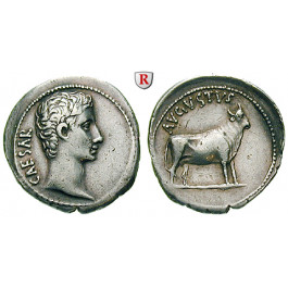 Römische Kaiserzeit, Augustus, Denar 21-20 v.Chr., ss-vz