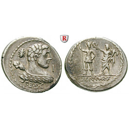 Römische Republik, P. Cornelius Lentulus Marcellinus, Denar 100 v.Chr., ss+