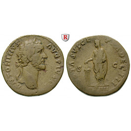 Römische Kaiserzeit, Antoninus Pius, Sesterz 158-159, ss